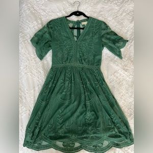 Emerald green lace dress from altard state — worn once!